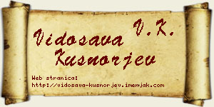 Vidosava Kušnorjev vizit kartica